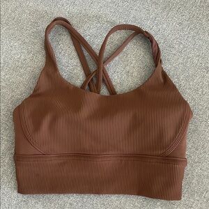 Lululemon Brown Ribbed Sports Bra